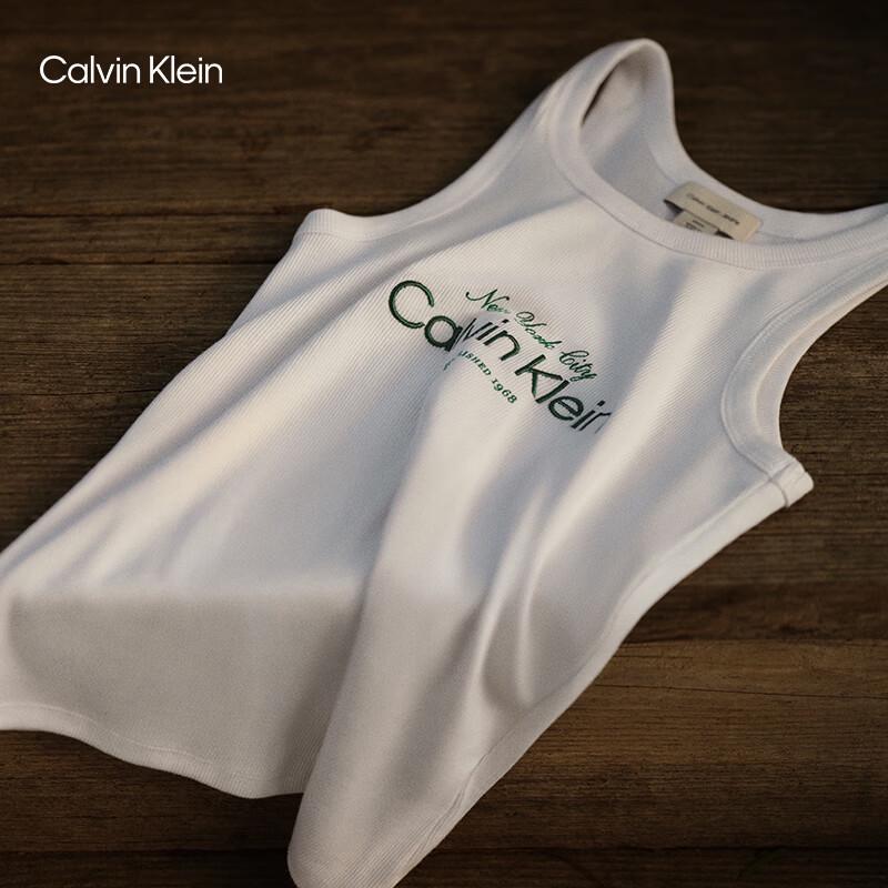 Calvin Klein Jeans Women's Ribbed CK Embroidered Tank Top