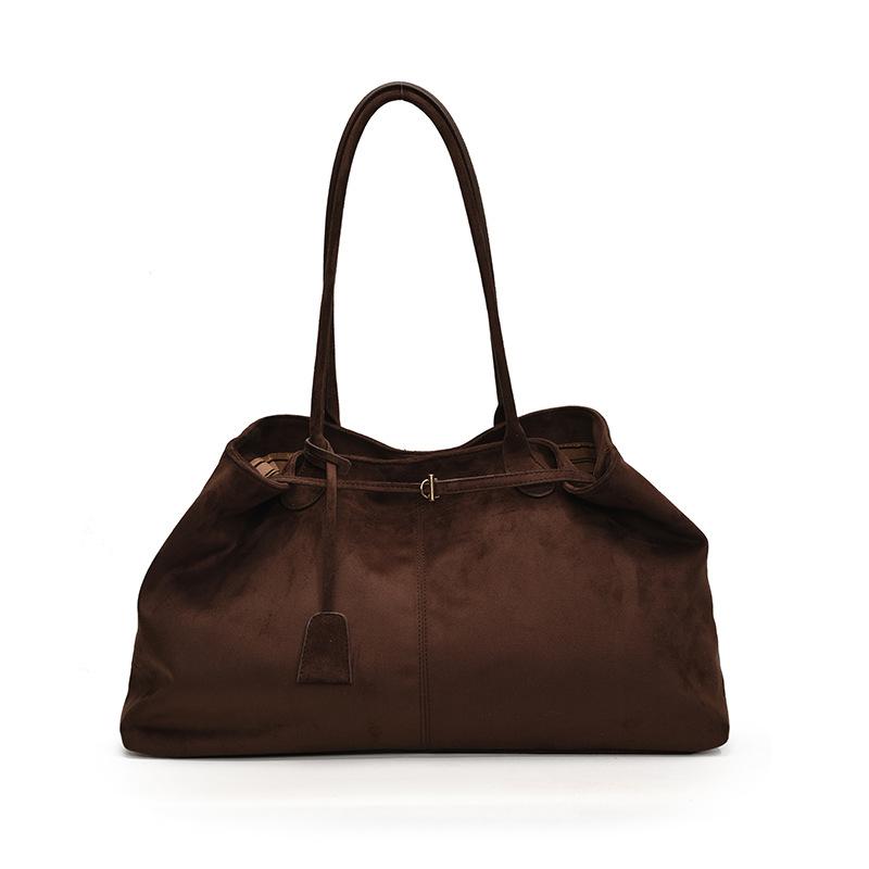 New Suede Shoulder Bag Women Fashi Retro Large Top Handle Bag for Daily Commute Comfortable and Versatile Texture Storage Bags