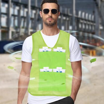 Gilet Rinfrescante Gilet Rinfrescante Rapido con 8 Sacchetti di Ghiaccio Wrap Freddo Gadget Rinfrescanti Abbigliamento Indossabile Progettato per Viaggi Lavoro Giornata Estiva
