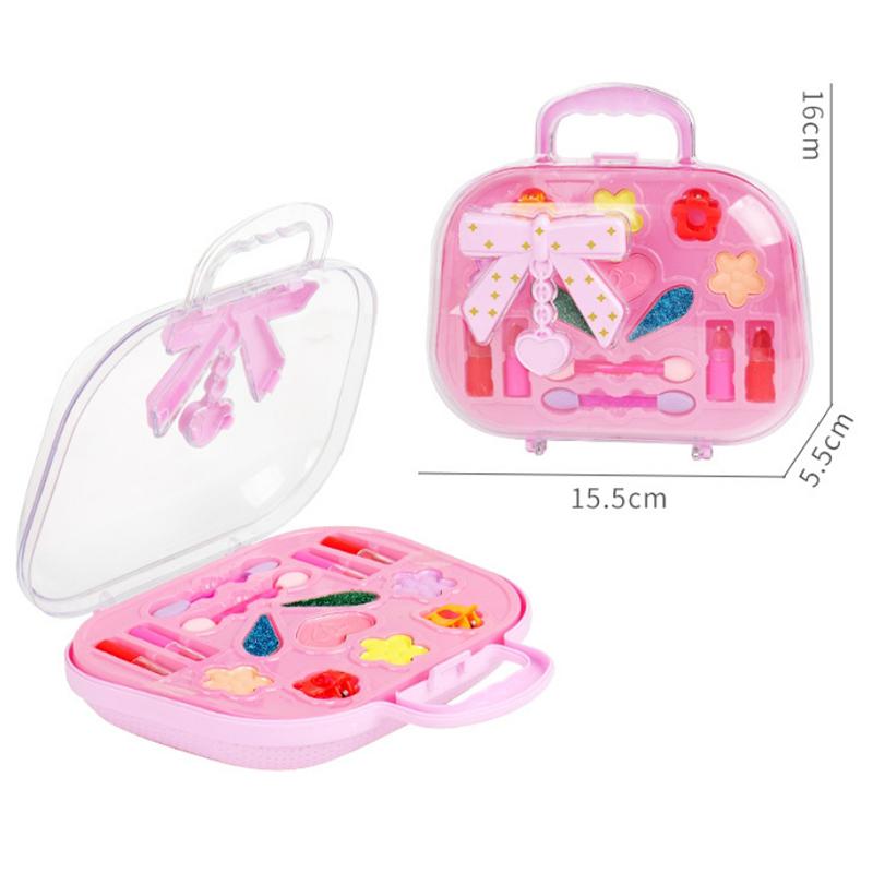 Children'S Girls Makeup Toys Set Cute Bow Bag Eyeshadow Palette Lipstick Girls Birthday Party Dress Up Makeup Toys Best Gifts