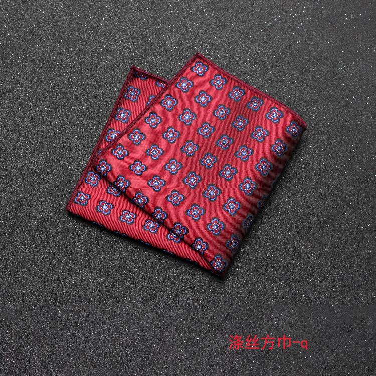 Men'S Banquet Guests Wedding Groom Suit Dress Pocket Towel British Retro Cashew Flower Striped Square Towel