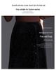 Black Velvet Sequin Fishtail Skirt - 2026 Spring High-Waisted Bodycon Skirt for Commuting
