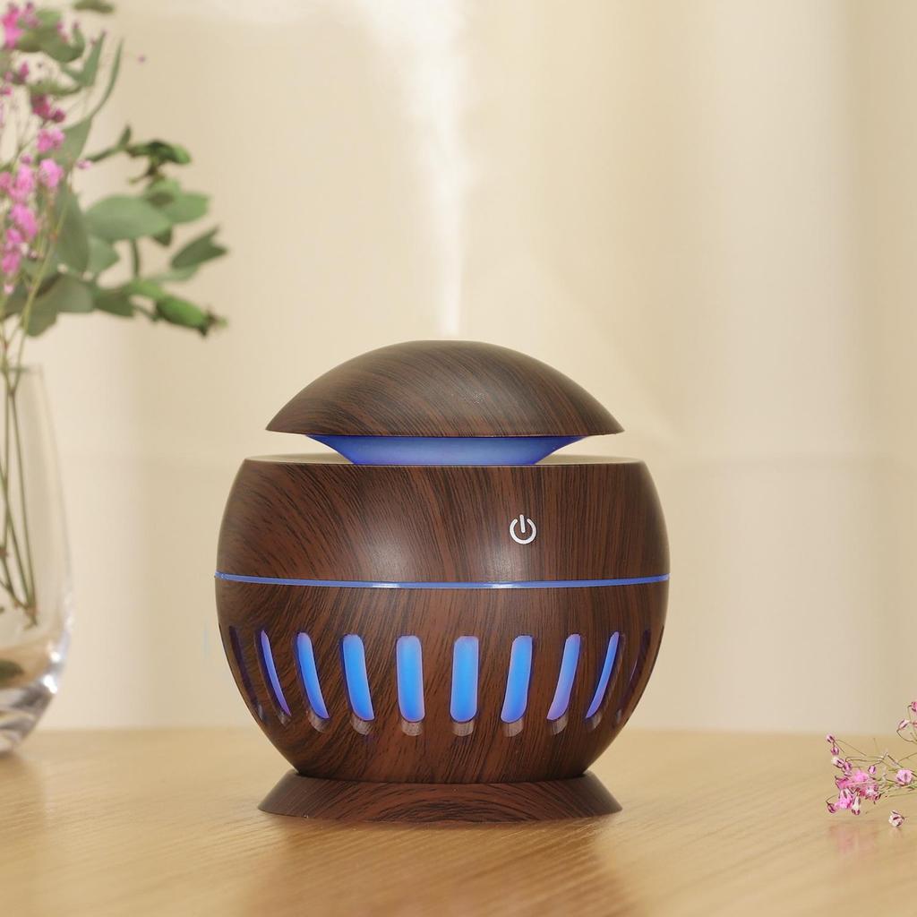 USB Wood Grain Humidifier & Air Purifier Desktop Atomizer