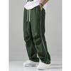 Retro Vintage Wide Leg Loose Pants Spring Summer Me High Elastic Waist Pocket Sporty Long Trousers