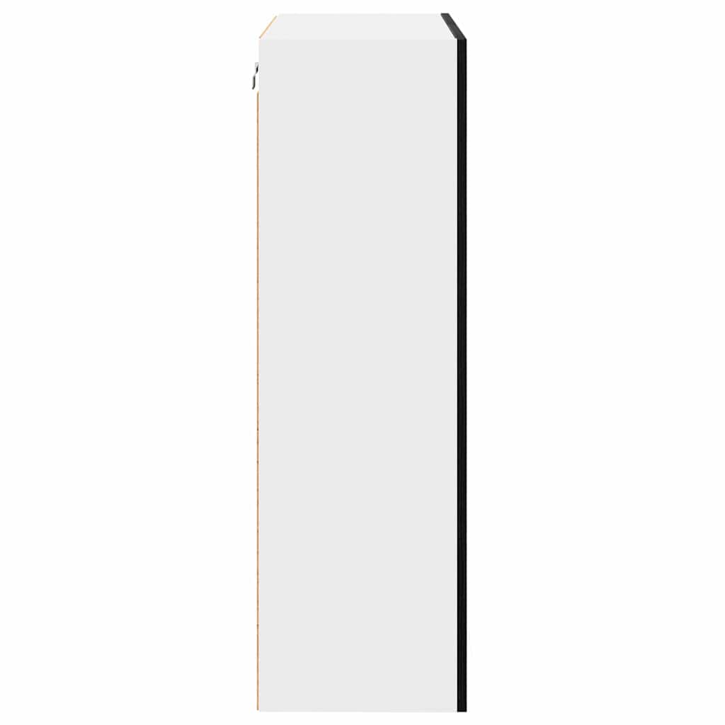 Hanging Cabinet with Storage Black Oak Effect 60 X 31 X 100 Cm