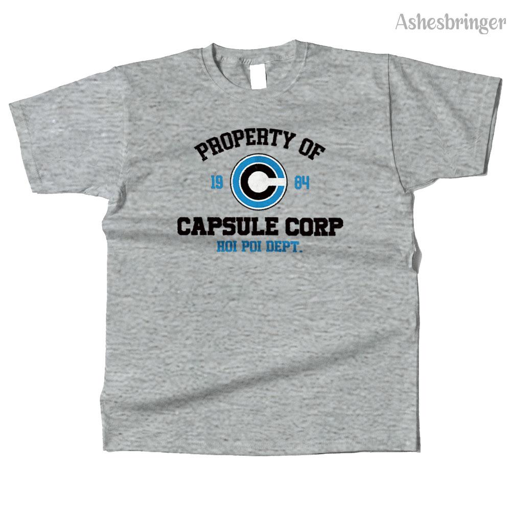 

Mens Cotton Property of Capsule Corp Graphic High Quality T Shirt Street Casual Style Tee for Men and Women 4XL