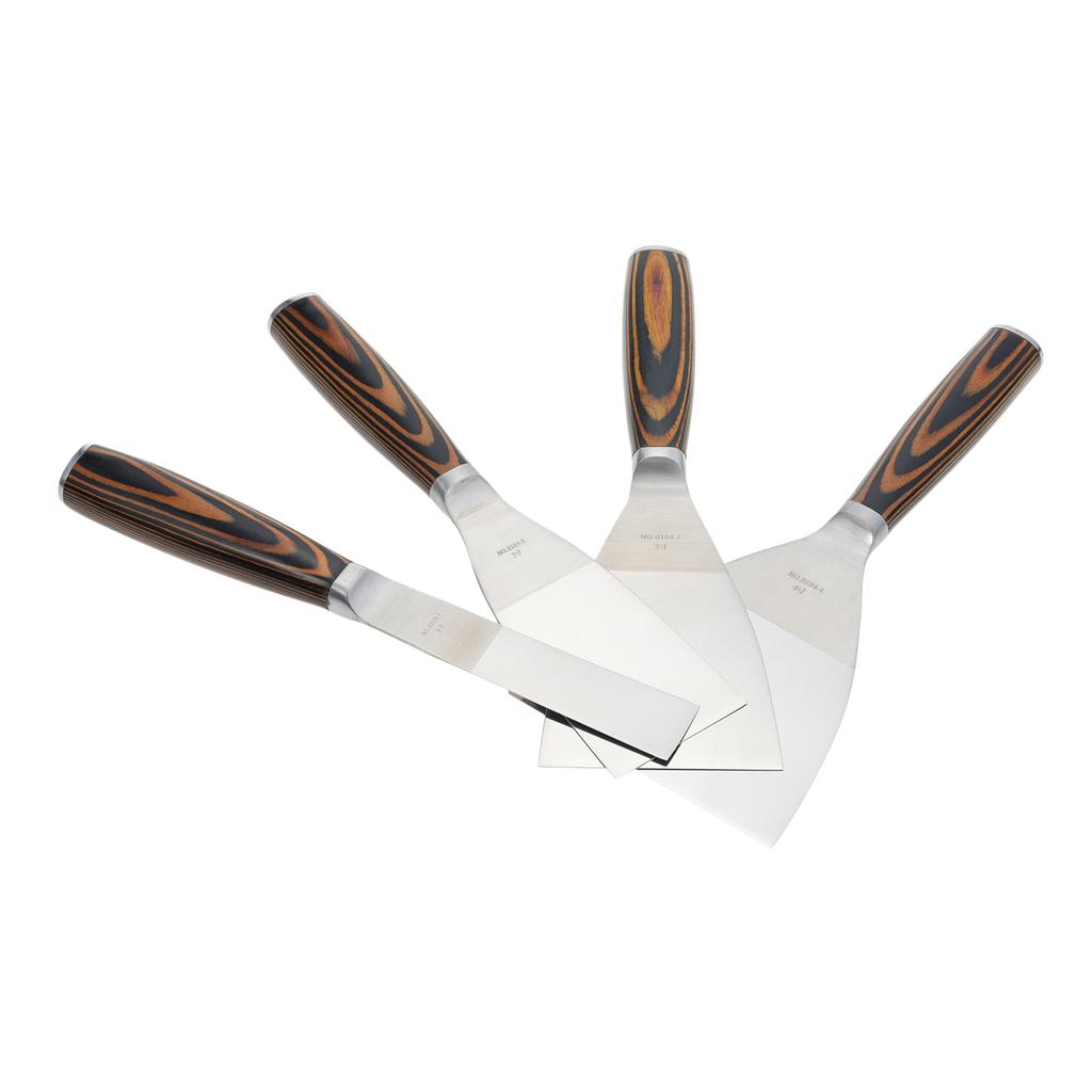 PENGGONG 4 PCS Putty Knife Scraper Stainless Steel Spackle Knife Set (1234in) Paint Scraper Tool