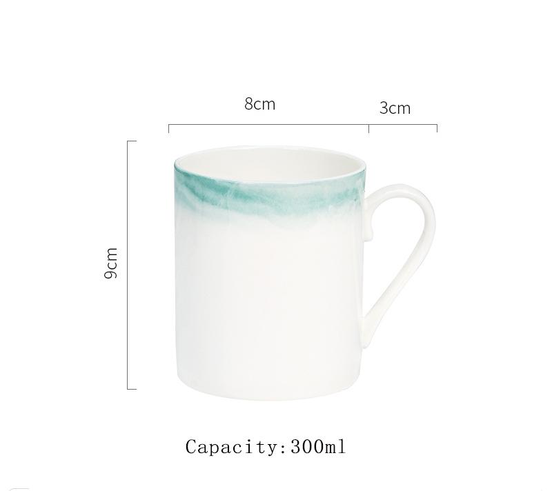 

Bone china Mug 300~360ml Household Chinese High Aesthetic Handle Couple Ceramic Water Cups Underglaze Colour Office Coffee Cup 301-400ml