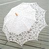 Handgefertigter Brautschirm Baumwoll-Sonnenschirm Spitzen-Schirm für Hochzeit Outdoor Sonne
