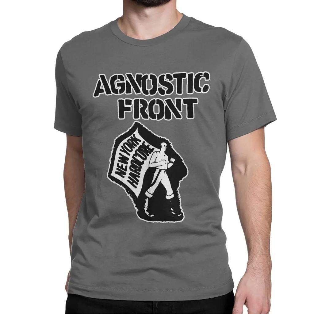NYHC Flag American Hardcore Punk Band Rock T-Shirts Men Women Agnostic Front Cool Cotton Tees Short Sleeve T Shirts Clothing