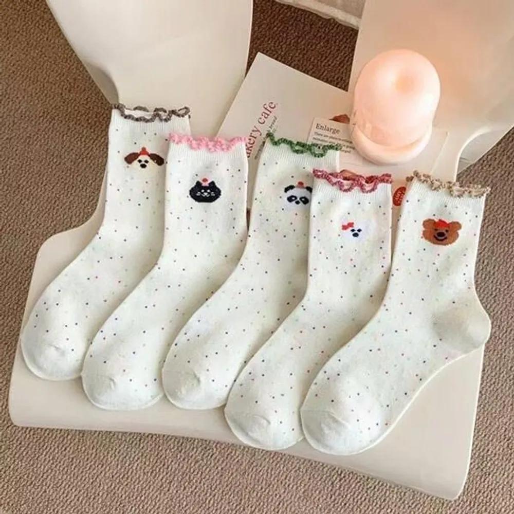 Женские носки средней длины MK Confetti Party без компрессии, набор из 5 пар 206006 5-Piece Set / One Size