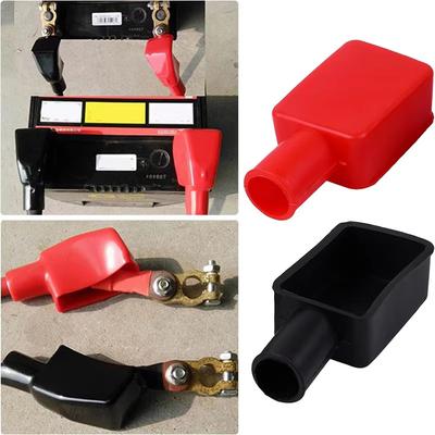 Car Battery Pole Positive And Negative Protection Cover Soft Plastic Flexible Battery Terminal Insulator Protective 1Pair