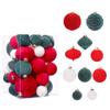 35pcs Flocked Christmas Velvet Ball Pendant Reusable Xmas Tree Ornaments  Xmas Party Favors
