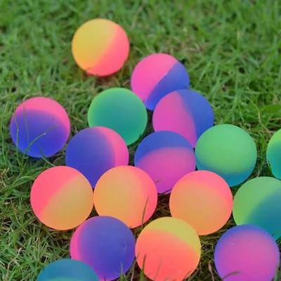 10 Stück 25/32/42 MM Kindererziehung Outdoor-Sport Hand-Auge-Koordination Hüpfball Zweifarbige, gefrostete Spielzeugbälle Air Bounce Fun Toys