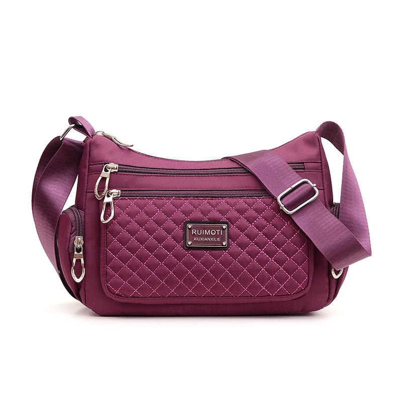 

Модные женские повседневные сумки через плечо, легкие водонепроницаемые сумки Oxford Package, женские, большой емкости, дорожная сумка через плечо 27*10*19cm фиолетовый