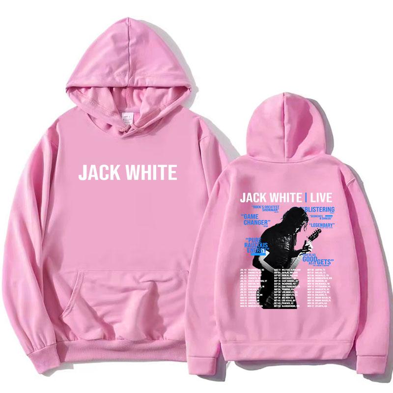 Jack White Tour 2026 Hoodies Langarm Mode Taschen Sweatshirts Locker Lässiges Design Grafikdruck Merch Sudaderas Damen Oberteile