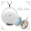 Gin no Diamond Garden Frame Silver 925 Locket Pendant Top No Photo Holder sv925 [Shinjuku Kura] (No Chain, Engraving) Women's