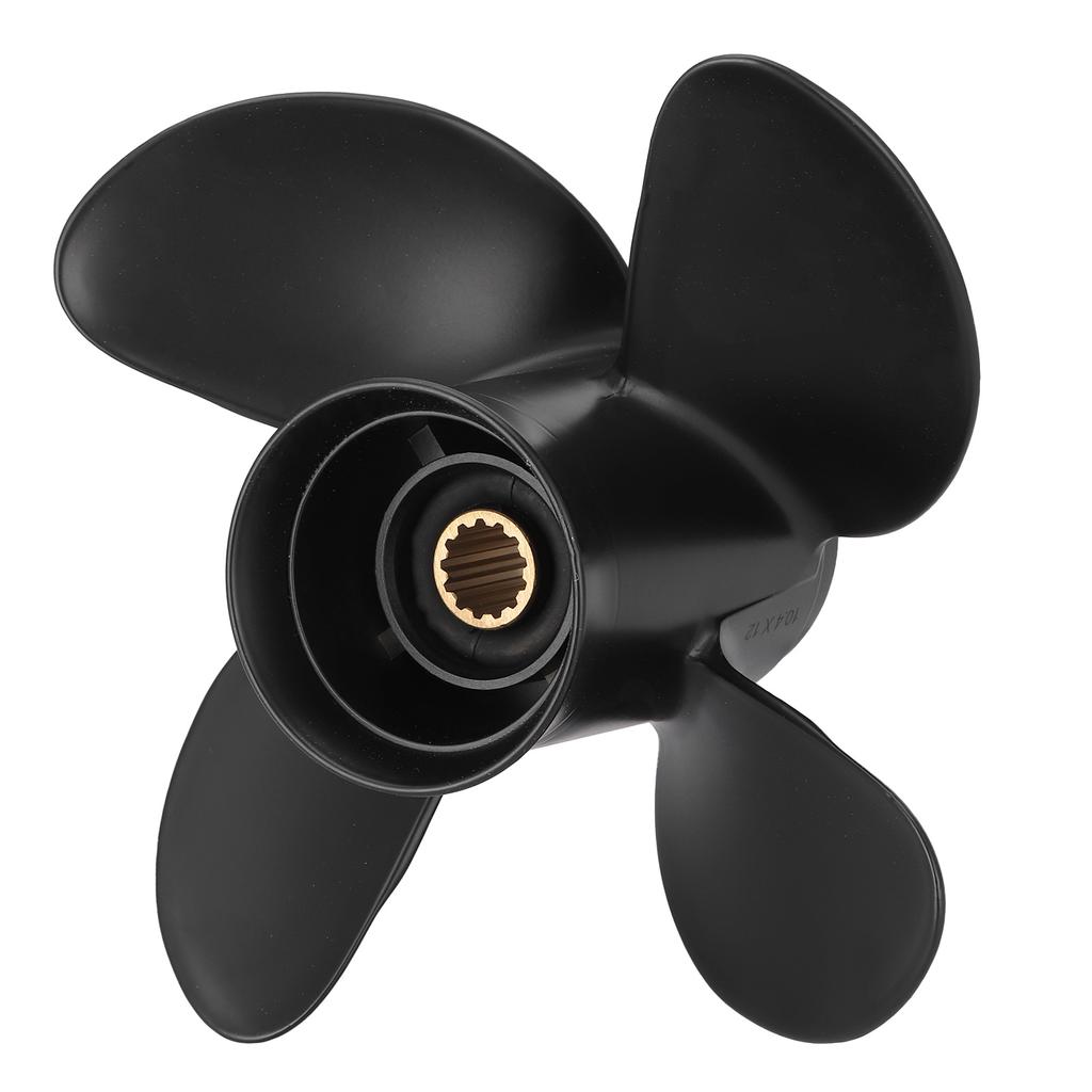 10.4x12 RH Outboard Engine Propeller 4 Blades 13pcs Spline Boat Marine Fit for Suzuki 35‑65HP