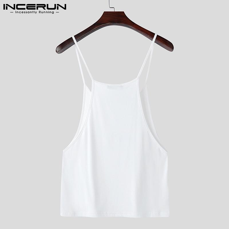 INCERUN Summer Men U Neck Sling Sleeveless Casual Loose Tank Tops Camisole
