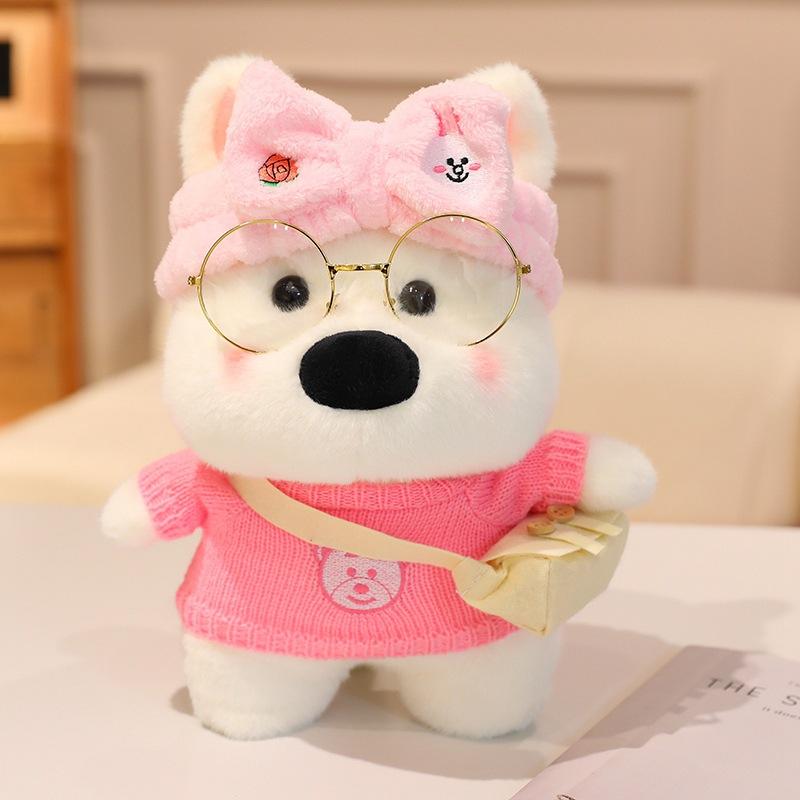 Cartoon Cute Dressing West Highland Doll Plush Toy Puppy Dog Doll Girl Company Soothing Doll