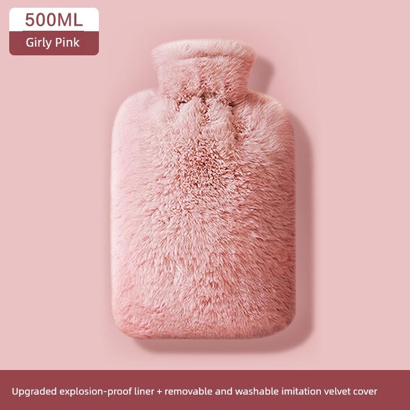 Hot Water Bag Hot Water Bag Water Injection Hot Compress Bag Hot Compress Special Warm Handbag Bed Special Dysmenorrhea for Girls Heating Pad