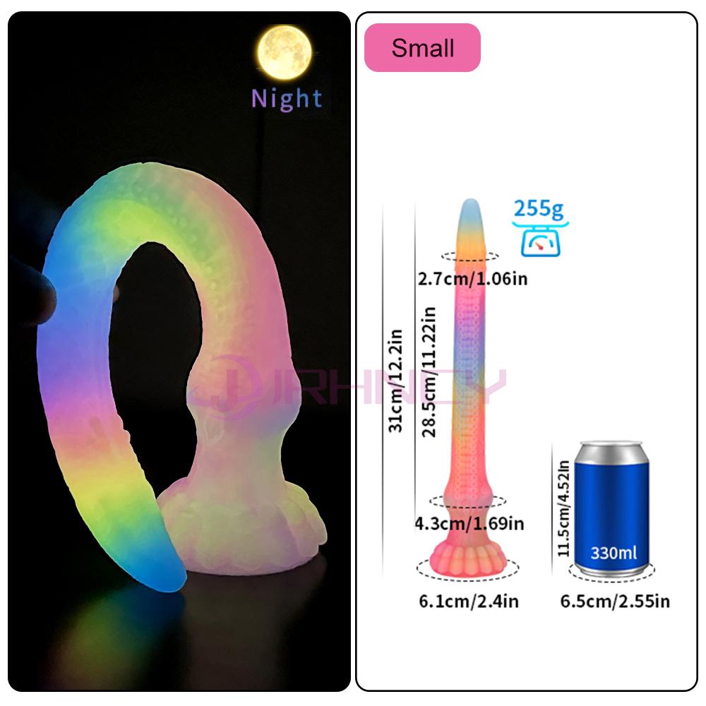 Super Huge Luminous Long Butt Plug Silicone Dildo Octopus Tentacles Anal Plug Dildo, Prostate Massage, BDSM Dilatador, 33"