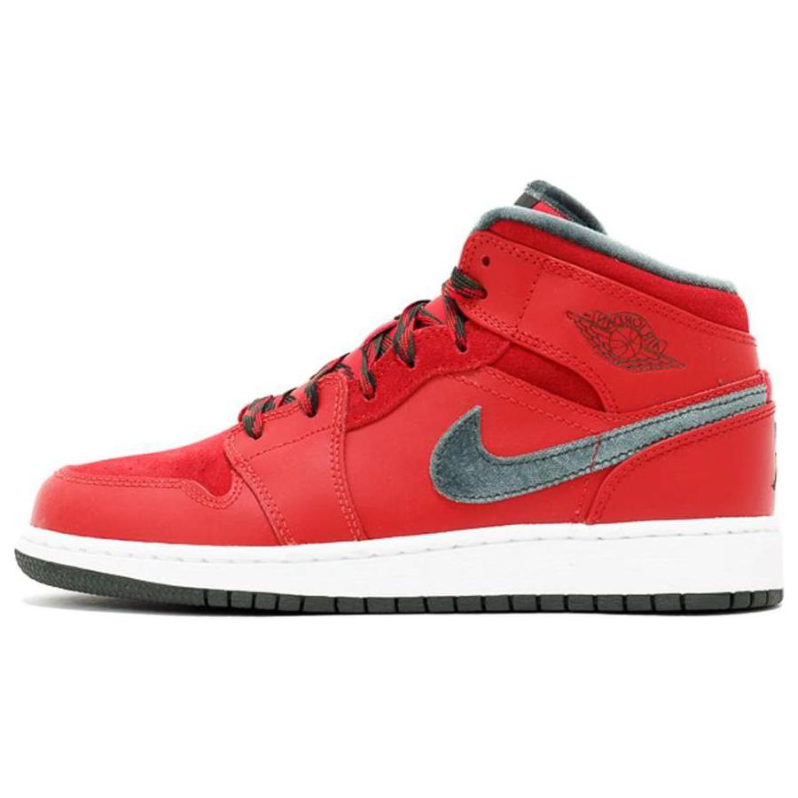 

New Nike React City Premium Slip Resistant Abrasion Resistant Mid top Children s Basketball Shoes Red Kids 619049-631 38