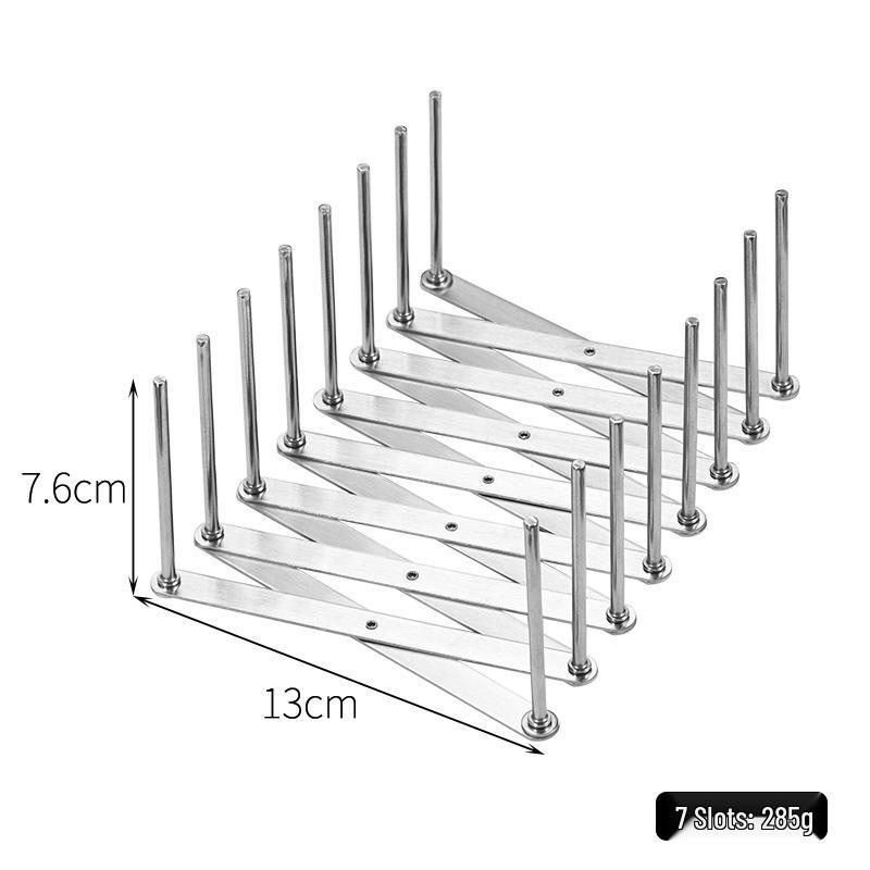 Stainless Steel Adjustable Multi-functional Dish and Bowl Rack for Kitchen.