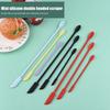 1/3Pcs Cosmetic Bottle Silicone Mini Scraper Baking Double End Two In One Spatula Jam Deep Bottle Scraper Spoon Set