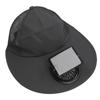 Solar Fan Hat 3 Speeds Single Fan USB Charging Ultra Violet Safety Wide Brim Solar Baseball Cap for Fishing Camping Outdoor Activities Dark Grey
