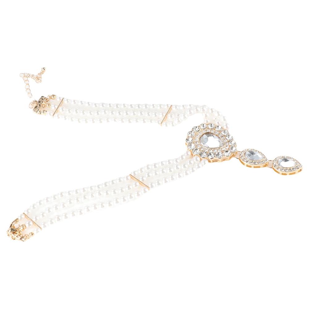 Wedding Zinc Zinc Alloy Multilayers Rhinestone Pendant Korean Style Choker Women Necklace Jewelry Accessories