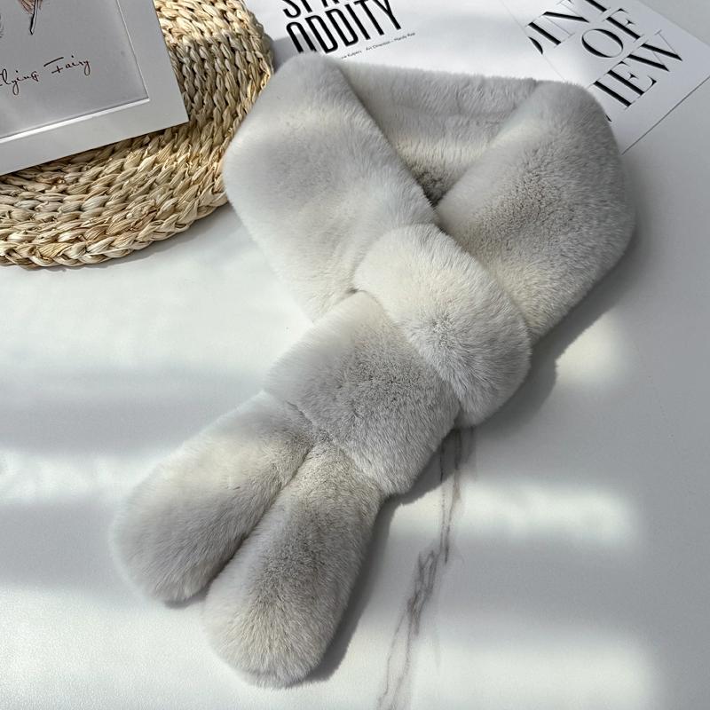 Otter Rabbit Fur Straw Scarf Women's Winter Warm Neck Guard Versatile Cute Cute Scarf Thickened Real Wool Neck Cover