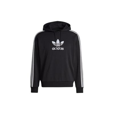 Originals Trefoil Logo Print Hoodie Pullover Long Sleeve Sweatshirt Women Tops Black II6092