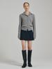 NOUVE Turtleneck Wool Cardigan - Melange Gray