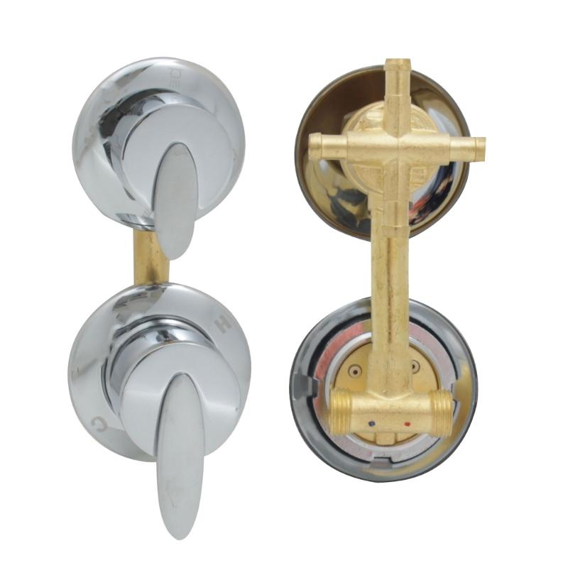 Bathroom Faucet Brass Mixing 4 Ways Water Outlet Screw Thread Center Distance 10cm Shower Mixer Tap Cabin Y5GB