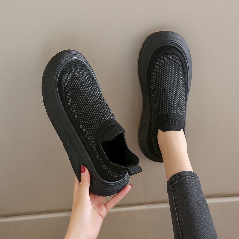 Women's Mesh Breathable Shoes Slip on High Platform Ladies Footwear Spring Autumn Y2k Fashion Walking Designer Luxury Light 39