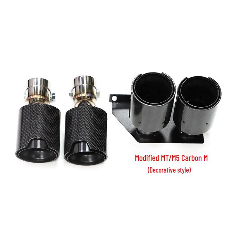 BMW 5 Series F10/F18 M5-Style Quad Exhaust Tailpipes, Stainless Steel & Carbon Fiber for 520, 525, 530li.