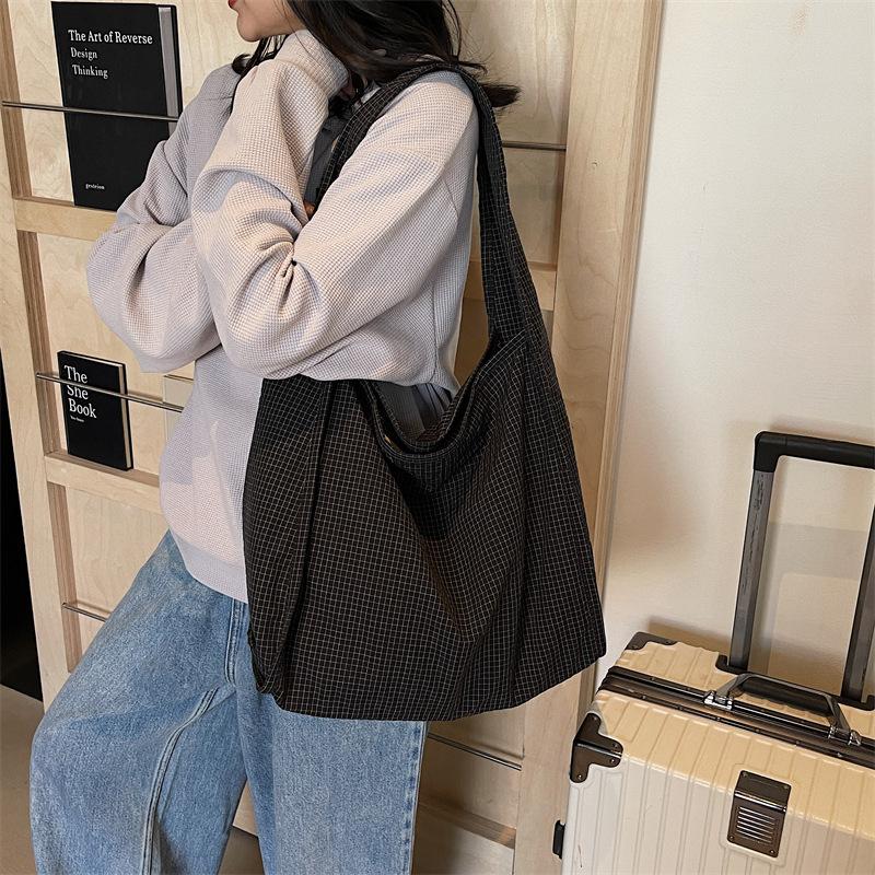 Korean version ins cloth bag bag women's new large-capacity fashion casual lazy style one shoulder underarm tote bag