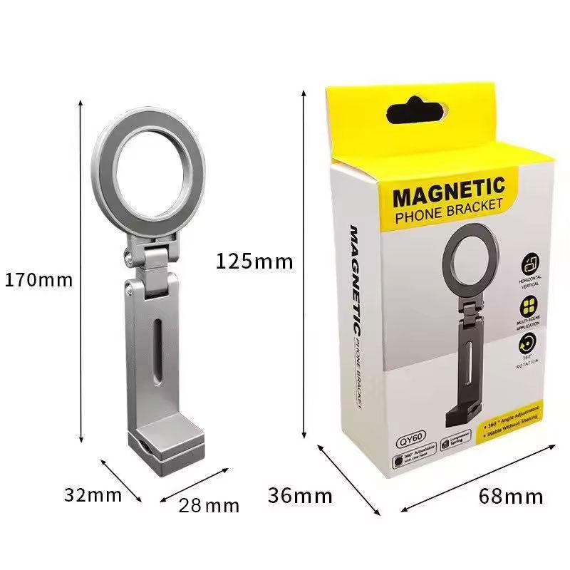 Magnetic Airplane Phone Holder Universal Travel Desk Cell Phone Mount Stand Foldable 360° Rotation Selfie Stick Phone Suppor