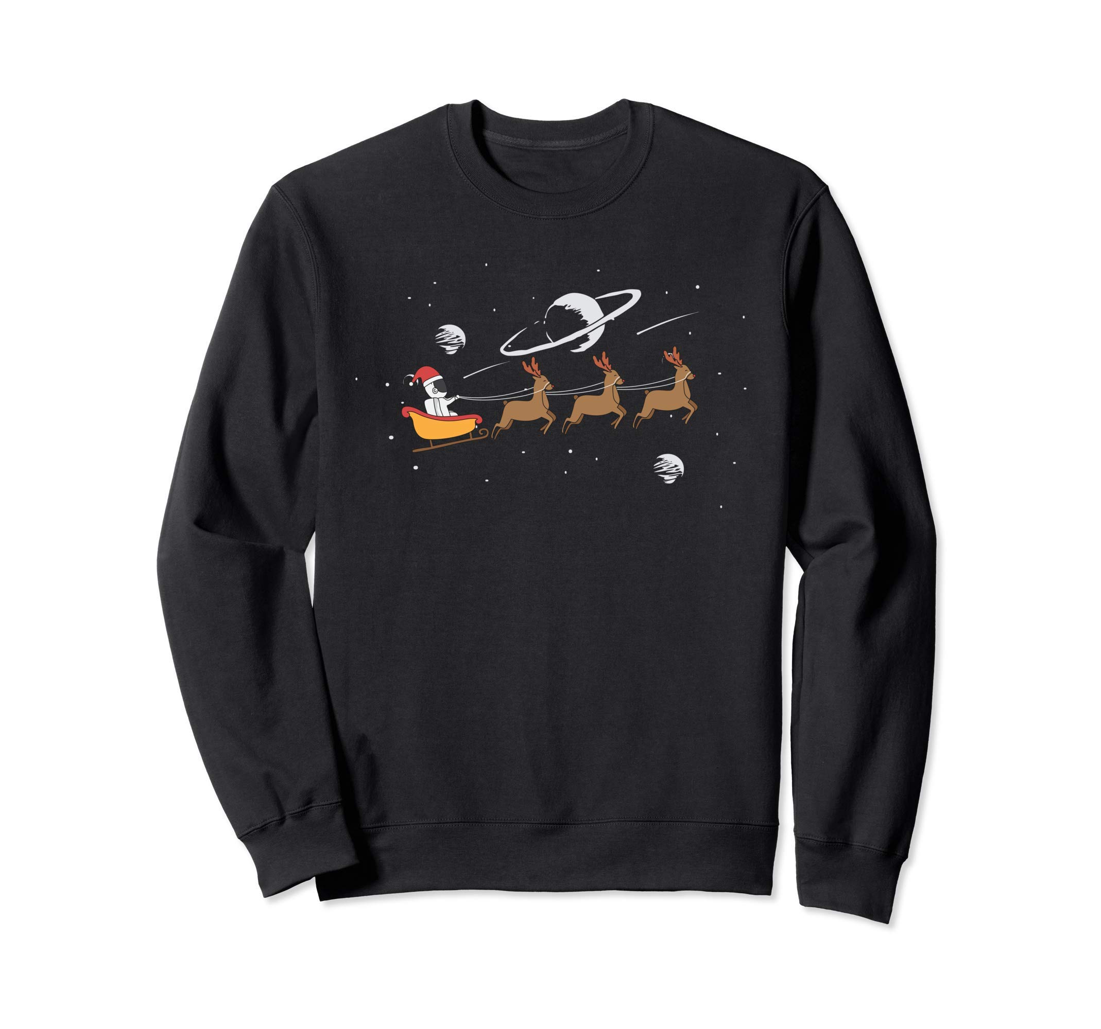 

Astronaut Sleigh Space Santa Hat Christmas Ride Sweatshirt чёрный