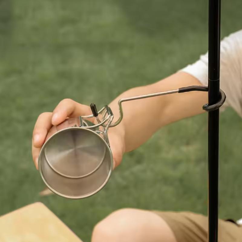 Stainless Steel Light Stand Holder Hooks Portable Tent Pole Lamp Hanger Hunting Fishing Lantern Hanger Camping Outdoor Supplies