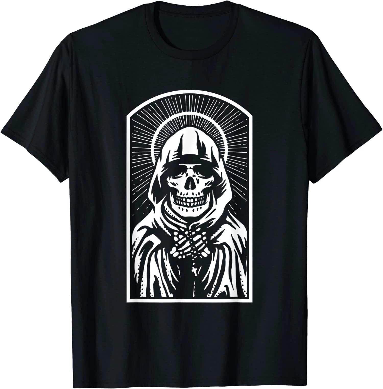 Santa Muerte Mexican Dead Mexico Skull Female Deity T-Shirt M