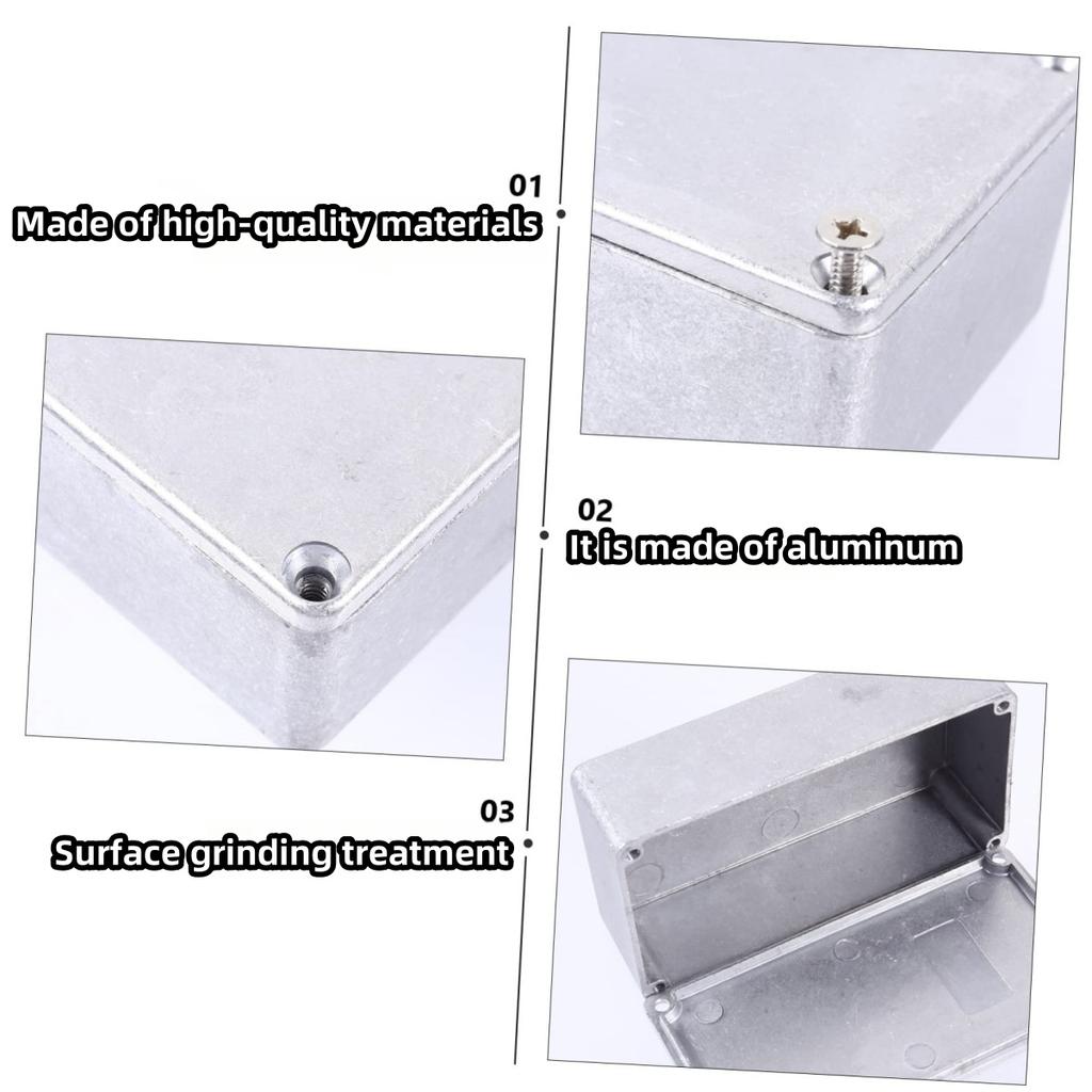 Miwayer 3Pcs 125B Aluminum Guitar Effect Pedal Enclosure Metal/ DIY Effects Box Enclosure 122x66x39.5mm/with Screws