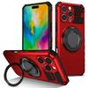 Rugged Magnetic Car In-vehicle Phone Case for IPhone 17 16 15 14 Plus 13 12 Pro Max 360 Degree Metal Rotating Bracket Ring Cover