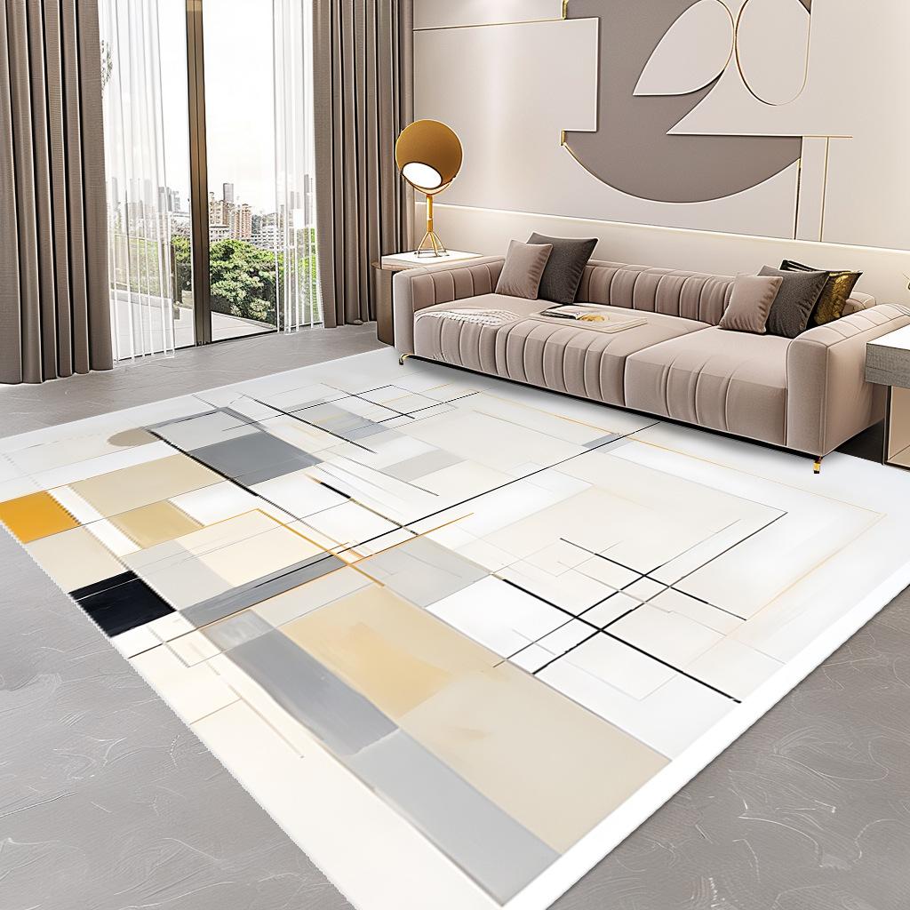 

Retro Geometry Rug for Living Room Bedroom Big Area Nursery Art Print Children Carpet Home Decor 40x60cm