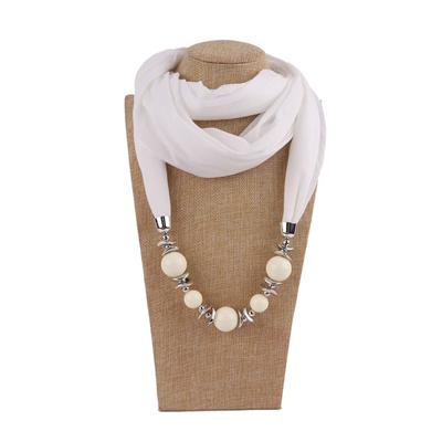 Gorgeous Beads, Circular Ring Scarf, Women's Scarf Accessories, Necklace, Ethnic Style Scarf