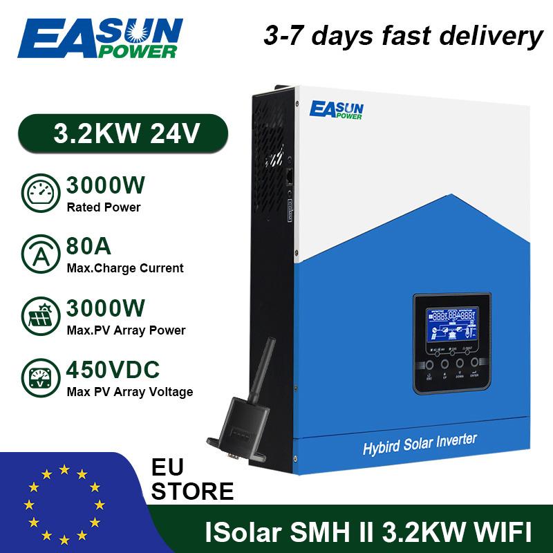 EASUN POWER 6.2KW 4.2KW 3.2KW 2.2KW Hybrid Solar Inverter with WIFI MPPT 120A Charge 12V/24V/48V LiFePo4 Battery PV Output 500V
