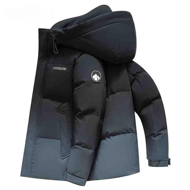 Men's Down Jacket Short Winter Hooded Casual Fashion Warm Duck Down Jacket