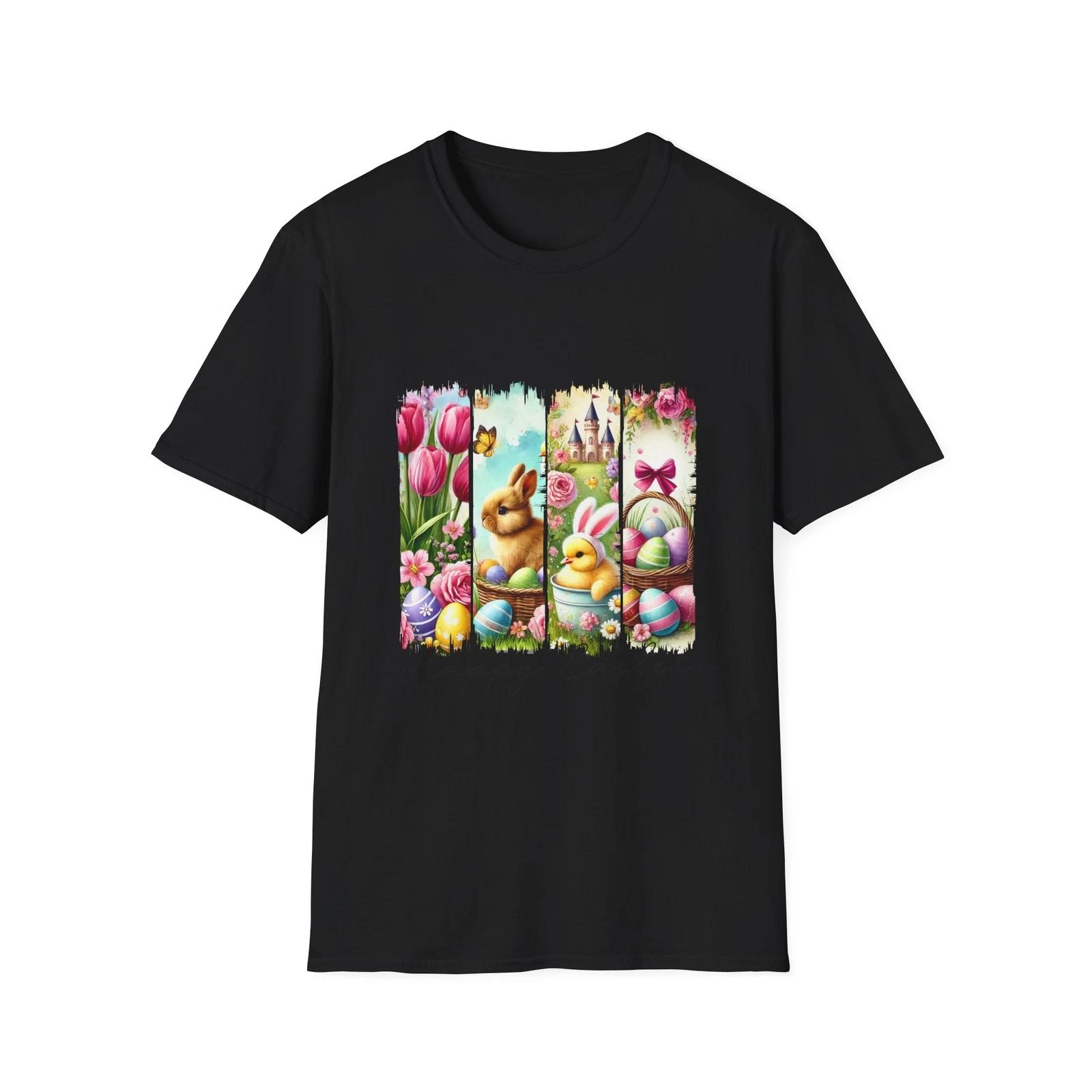 Easter Bunny T-Shirt, Cute Spring Tee, Holiday Gift, Unisex Softstyle Shirt, L