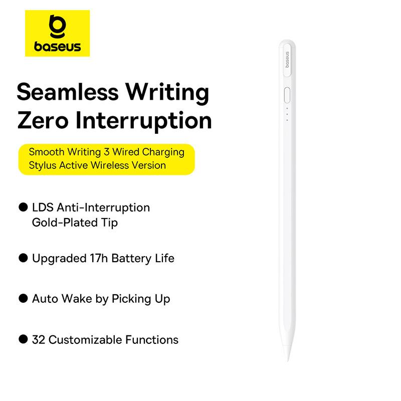 Baseus Penna Stilo di 3a Generazione Per iPad Pro Ricarica Cablata Stilo Attivo con Sensibilità all'Inclinazione Versione Per iPad 10 iPad Air 4 iPad Air 5